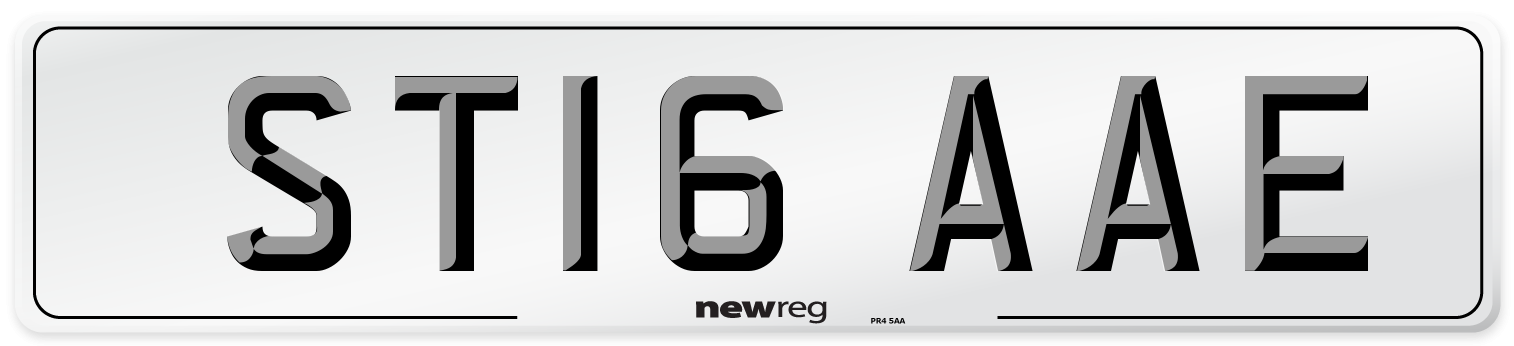 ST16 AAE Number Plate from New Reg